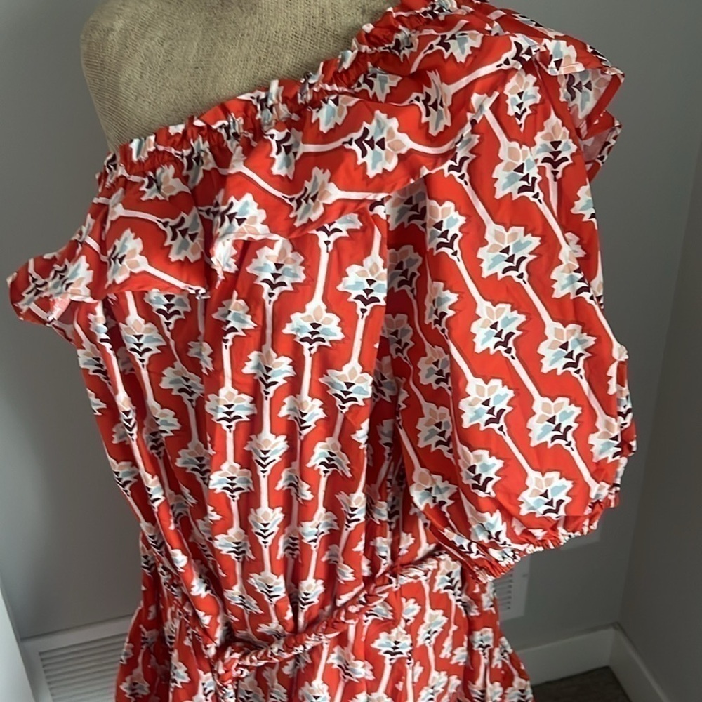 RHODE X Target  Lotus Floral Print One Shoulder Mini Dress 1X NWT - Picture 2 of 8